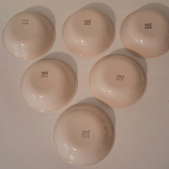 Corelle SANDSTONE with Green Stripe Set of 6 Soup/Cereal Bowls 6-1/4” - Picture 6 of 12